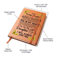 To My Daughter Proud – Leather Journal