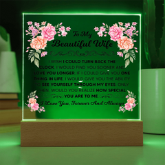 To My Beautiful Wife – Acrylic Square