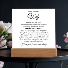To My Wife Fate – Acrylic Square